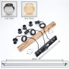 Koyoto Hanglamp, Kogellampje, Hanglamp Natuurlijke kleuren, Zwart, 3-lichts