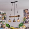 Koyoto Hanglamp, Kogellampje, Hanglamp Natuurlijke kleuren, Zwart, 3-lichts