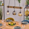 Koyoto Hanglamp, Kogellampje, Hanglamp Natuurlijke kleuren, Zwart, 3-lichts