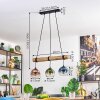 Koyoto Hanglamp, Kogellampje, Hanglamp Natuurlijke kleuren, Zwart, 3-lichts