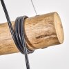 Koyoto Hanglamp, Kogellampje, Hanglamp Natuurlijke kleuren, Zwart, 3-lichts