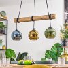Koyoto Hanglamp, Kogellampje, Hanglamp Natuurlijke kleuren, Zwart, 3-lichts