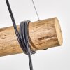 Koyoto Hanglamp, Kogellampje, Hanglamp Natuurlijke kleuren, Zwart, 3-lichts