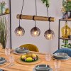Koyoto Hanglamp, Kogellampje, Hanglamp Natuurlijke kleuren, Zwart, 3-lichts
