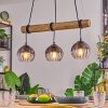 Koyoto Hanglamp, Kogellampje, Hanglamp Natuurlijke kleuren, Zwart, 3-lichts