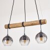 Koyoto Hanglamp, Kogellampje, Hanglamp Natuurlijke kleuren, Zwart, 3-lichts