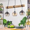 Koyoto Hanglamp, Kogellampje, Hanglamp Natuurlijke kleuren, Zwart, 3-lichts