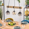 Koyoto Hanglamp, Kogellampje, Hanglamp Natuurlijke kleuren, Zwart, 3-lichts