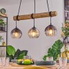 Koyoto Hanglamp, Kogellampje, Hanglamp Natuurlijke kleuren, Zwart, 3-lichts