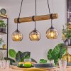 Koyoto Hanglamp, Kogellampje, Hanglamp Natuurlijke kleuren, Zwart, 3-lichts