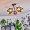 Koyoto Plafondlamp, Kogellampje 52 cm Blauw, Groen, Duidelijk, Koperkleurig, 5-lichts
