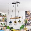 Koyoto Hanglamp, Kogellampje, Hanglamp Natuurlijke kleuren, Zwart, 3-lichts