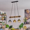 Koyoto Hanglamp, Kogellampje, Hanglamp Natuurlijke kleuren, Zwart, 3-lichts