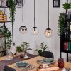 Gastor Hanglamp, Kogellampje, Hanglamp Amber, Duidelijk, Rookkleurig, 3-lichts