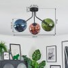 Gastor Plafondlamp, Kogellampje Blauw, Groen, Koperkleurig, 3-lichts Gastor Plafondlamp, Kogellampje Blauw, Groen, Koperkleurig, 3-lichts