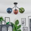 Gastor Plafondlamp, Kogellampje Blauw, Groen, Koperkleurig, 3-lichts Gastor Plafondlamp, Kogellampje Blauw, Groen, Koperkleurig, 3-lichts