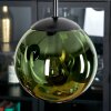 Gastor Hanglamp, Kogellampje, Hanglamp Blauw, Groen, Koperkleurig, 3-lichts