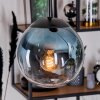 Gastor Hanglamp, Kogellampje, Hanglamp Blauw, Groen, Duidelijk, Koperkleurig, 3-lichts