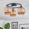 Ripoll Plafondlamp, Kogellampje Amber, 3-lichts