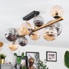 Chehalis Plafondlamp, Kogellampje Goud, Zwart, 10-lichts