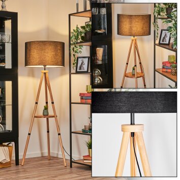 Flemming Staande lamp Natuurlijke kleuren, Zwart, 1-licht Flemming Staande lamp Natuurlijke kleuren, Zwart, 1-licht