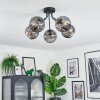 Koyoto Plafondlamp, Kogellampje 52 cm Rookkleurig, 5-lichts