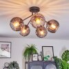 Koyoto Plafondlamp, Kogellampje 52 cm Rookkleurig, 5-lichts