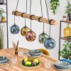 Ripoll Hanglamp, Kogellampje, Hanglamp Natuurlijke kleuren, Zwart, 5-lichts