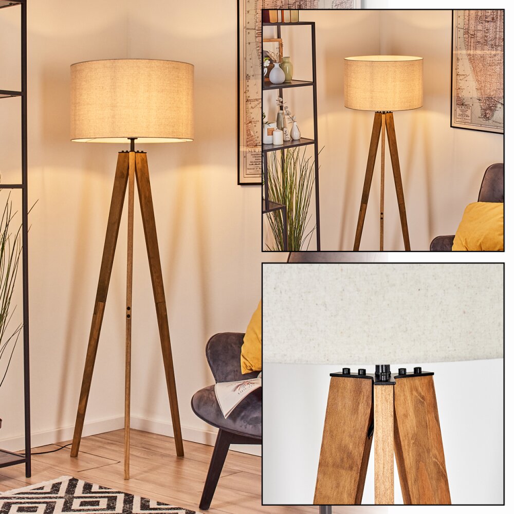 Flemming Staande lamp Natuurlijke kleuren, Zwart, 1-licht main product photo