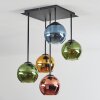 Koyoto Plafondlamp, Kogellampje Blauw, Goud, Groen, Koperkleurig, 5-lichts