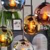 Koyoto Plafondlamp, Kogellampje Blauw, Chroom, Goud, Groen, Koperkleurig, Rookkleurig, 5-lichts