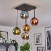 Koyoto Plafondlamp, Kogellampje Blauw, Chroom, Goud, Groen, Koperkleurig, Rookkleurig, 5-lichts