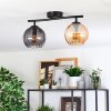Koyoto Plafondlamp, Kogellampje Amber, Rookkleurig, 2-lichts