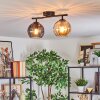 Koyoto Plafondlamp, Kogellampje Amber, Rookkleurig, 2-lichts