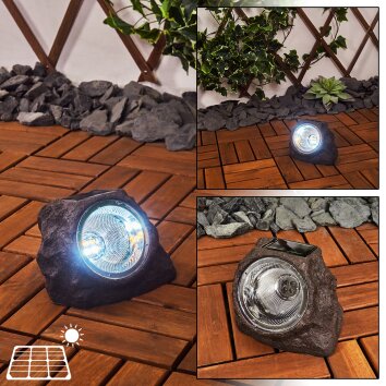 Sameo Solarlamp LED Bruin, Grijs, 4-lichts