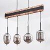 Pedreles Hanglamp Natuurlijke kleuren, Zwart, 4-lichts