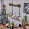 Pedreles Hanglamp Natuurlijke kleuren, Zwart, 4-lichts