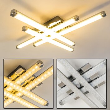 Iskut Plafondlamp LED Chroom, 4-lichts
