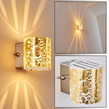 Bamako Muurlamp Nikkel mat, 1-licht