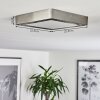 Finsrud Plafondlamp LED Nikkel mat, 1-licht