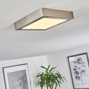 Finsrud Plafondlamp LED Nikkel mat, 1-licht