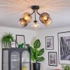 Koyoto Plafondlamp, Kogellampje 52 cm Amber, Duidelijk, Rookkleurig, 5-lichts