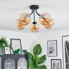 Koyoto Plafondlamp, Kogellampje 52 cm Amber, 5-lichts