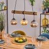 Ripoll Hanglamp, Kogellampje, Hanglamp Natuurlijke kleuren, Zwart, 3-lichts