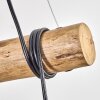 Ripoll Hanglamp, Kogellampje, Hanglamp Natuurlijke kleuren, Zwart, 3-lichts