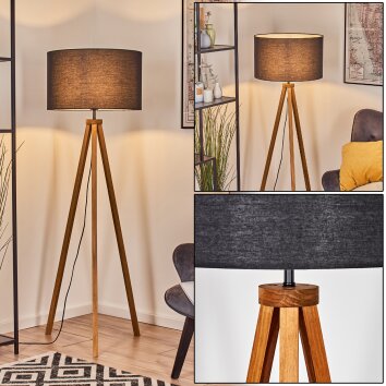 Flemming Staande lamp Natuurlijke kleuren, Zwart, 1-licht Flemming Staande lamp Natuurlijke kleuren, Zwart, 1-licht