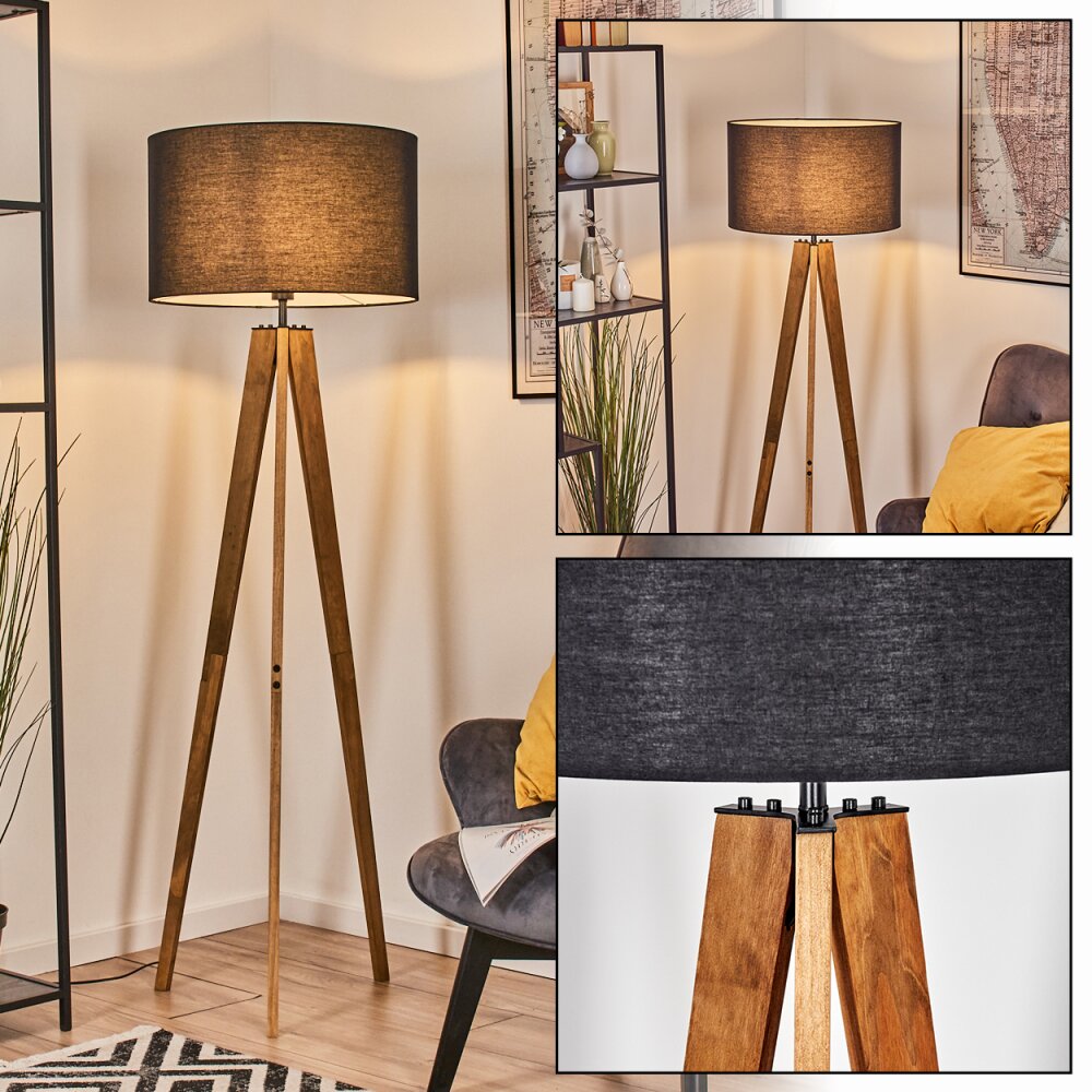 Flemming Staande lamp Natuurlijke kleuren, Zwart, 1-licht main product photo