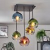 Koyoto Plafondlamp, Kogellampje Blauw, Goud, Groen, Duidelijk, Koperkleurig, 5-lichts