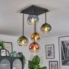 Koyoto Plafondlamp, Kogellampje Blauw, Goud, Groen, Duidelijk, Koperkleurig, 5-lichts