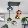 Koyoto Plafondlamp, Kogellampje Blauw, Goud, Groen, Duidelijk, Koperkleurig, Rookkleurig, 5-lichts